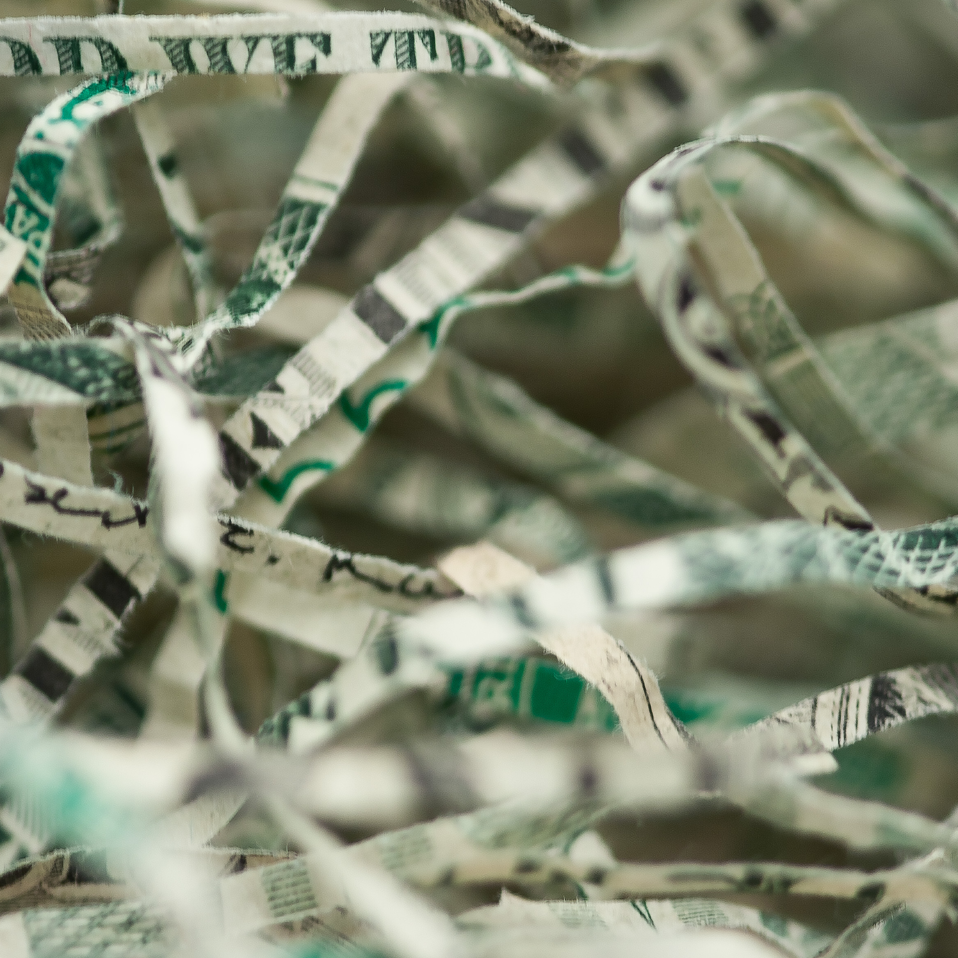 Shredded U.S. dollars